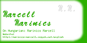 marcell marinics business card